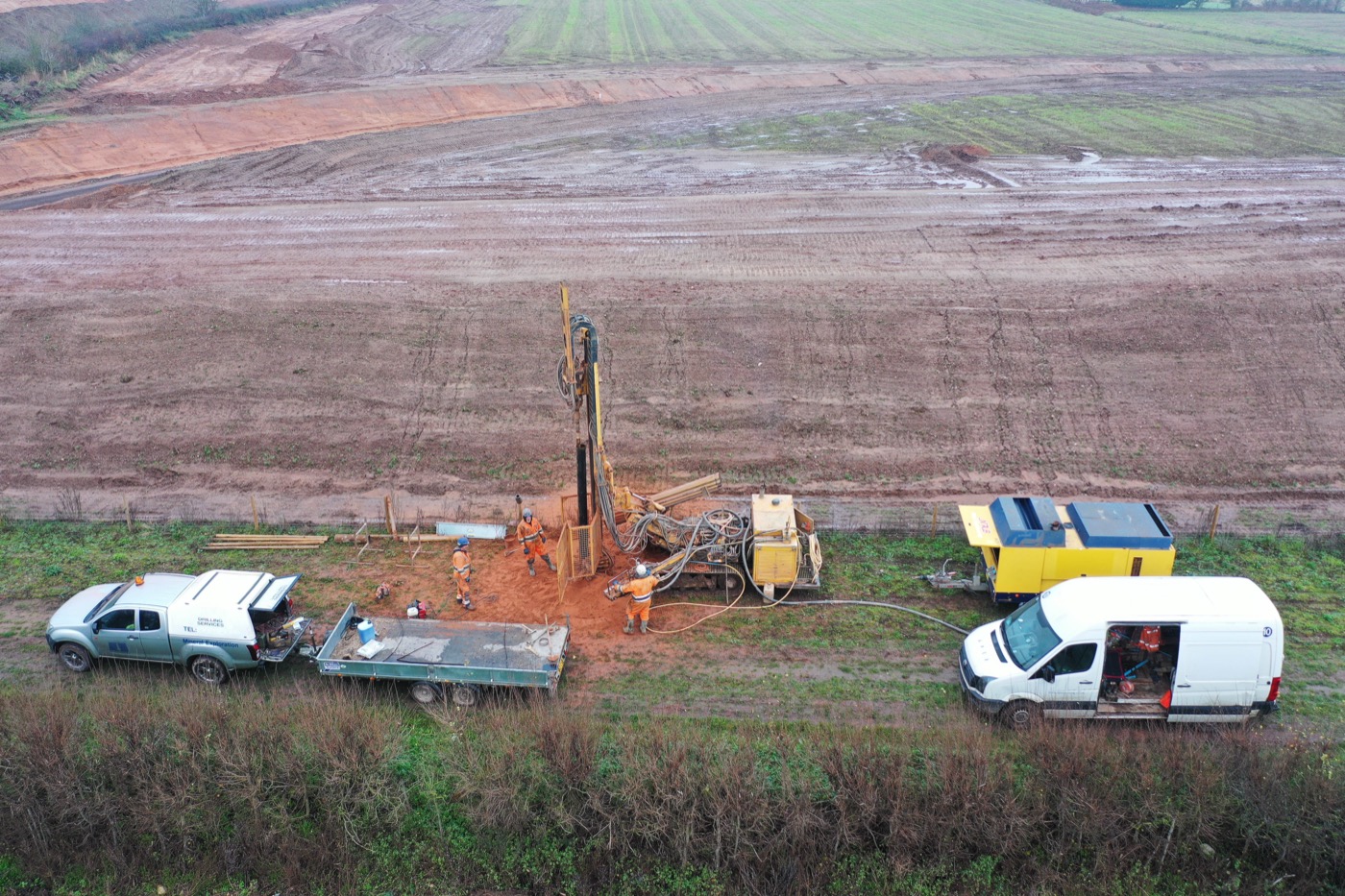 Chantier de forage d’eau en Haute-Saône